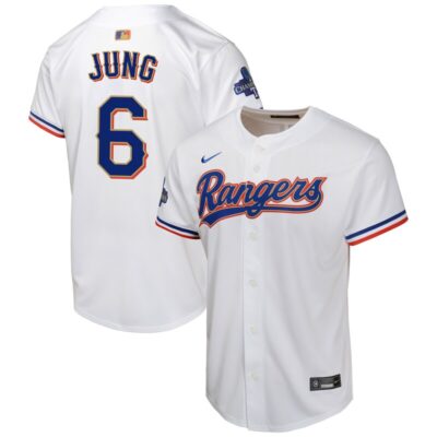 Josh Jung Texas Rangers Youth 2024 Gold Collection Limited Player Jersey - White