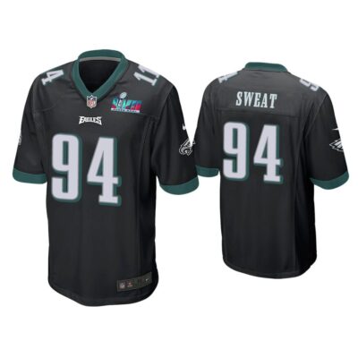 Josh Sweat Philadelphia Eagles Super Bowl LVII Black Game Jersey