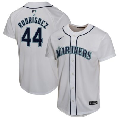 Julio Rodriguez Seattle Mariners Youth Home Game Player Jersey - White