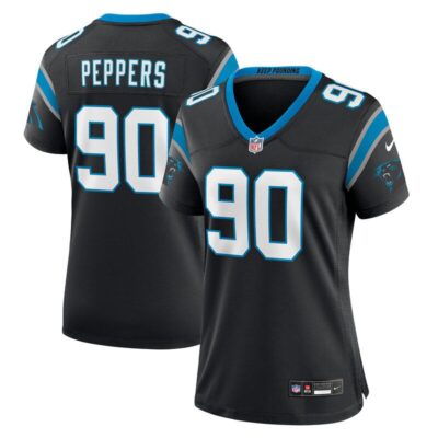 Julius Peppers Carolina Panthers Hall Of Fame Women's Retired Player Game Jersey - Black