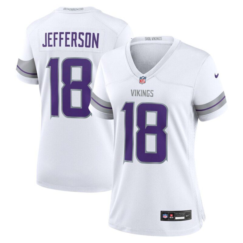 Justin Jefferson Minnesota Vikings Women's Alternate Game Player Jersey - White