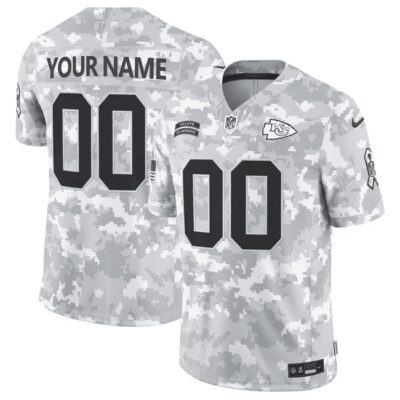 Kansas City Chiefs Active Player Custom 2024 F.U.S.E Arctic Camo Salute to Service Limited Football Stitched Jersey