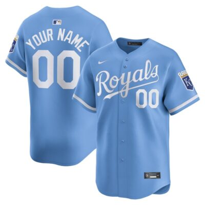 Kansas City Royals Alternate Limited Custom Jersey - Light Blue