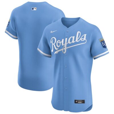 Kansas City Royals Alternate Vapor Premier Elite Patch Jersey - Light Blue