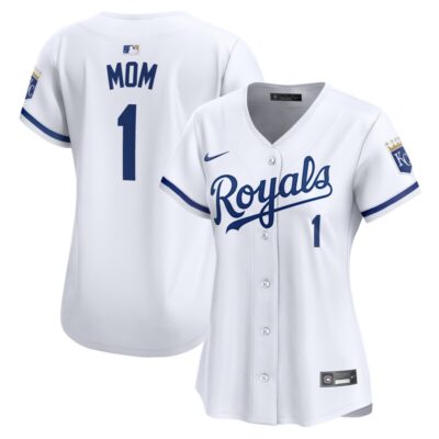 Kansas City Royals Women #1 Mom Home Limited Jersey - White