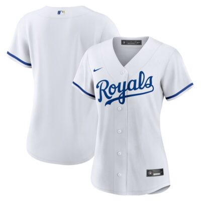 Kansas City Royals Women Home Replica Team Logo Jersey - White