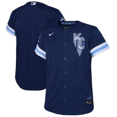 Kansas City Royals Youth City Connect Replica Jersey - Navy