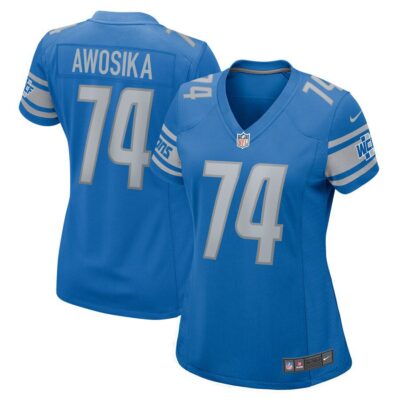 Kayode Awosika Detroit Lions Women's Home Game Player Jersey - Blue