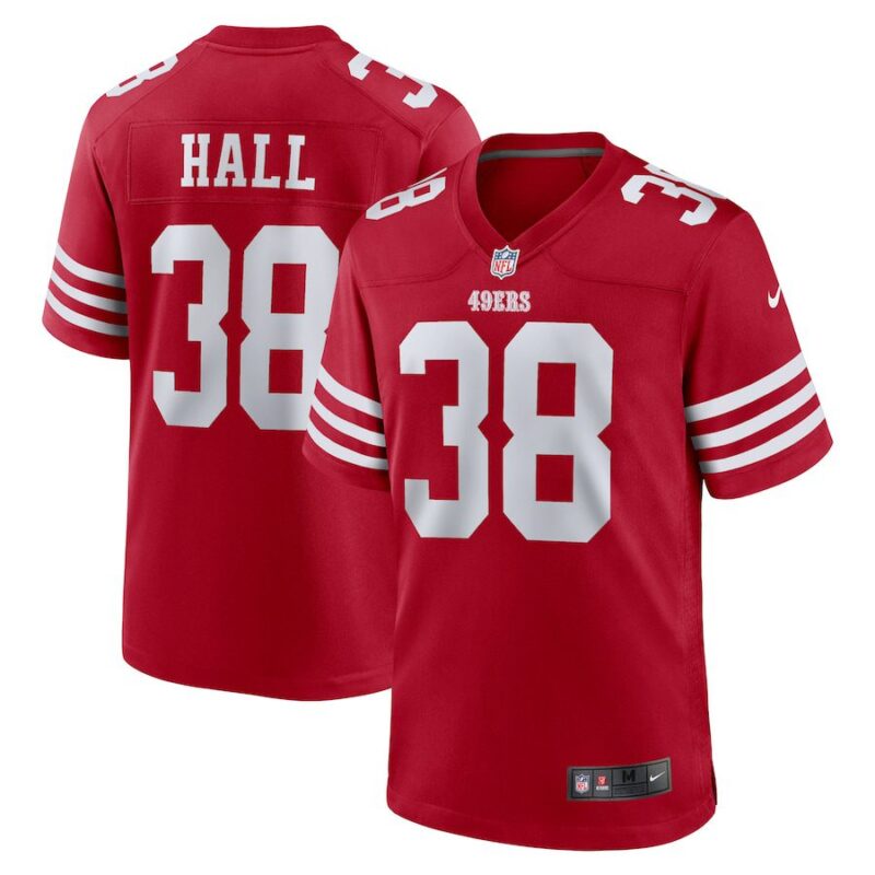 Kemon Hall San Francisco 49ers Team Game Jersey - Scarlet