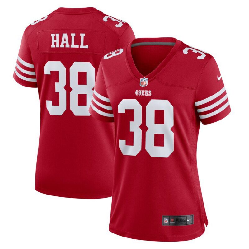 Kemon Hall San Francisco 49ers Women's Team Game Jersey - Scarlet