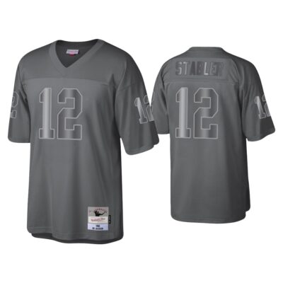 Ken Stabler Las Vegas Raiders Charcoal 1988 Throwback Metal Legacy Jersey