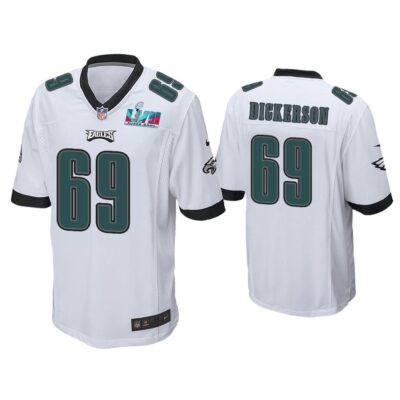 Landon Dickerson Philadelphia Eagles Super Bowl LVII White Game Jersey