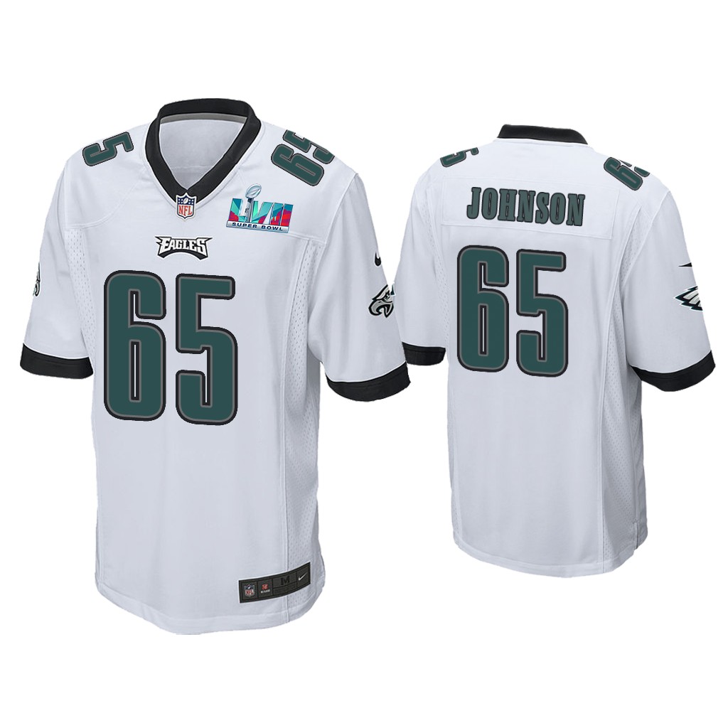 Lane Johnson Philadelphia Eagles Super Bowl LVII White Game Jersey