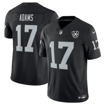 Las Vegas Raiders #17 Davante Adams Black 2024 F.U.S.E 65th Anniversary Patch Vapor Football Stitched Jersey