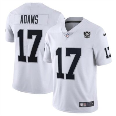 Las Vegas Raiders #17 Davante Adams White 2024 65th Anniversary Patch Vapor Limited Football Stitched Jersey