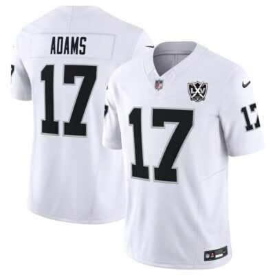 Las Vegas Raiders #17 Davante Adams White 2024 F.U.S.E 65th Anniversary Patch Vapor Football Stitched Jersey