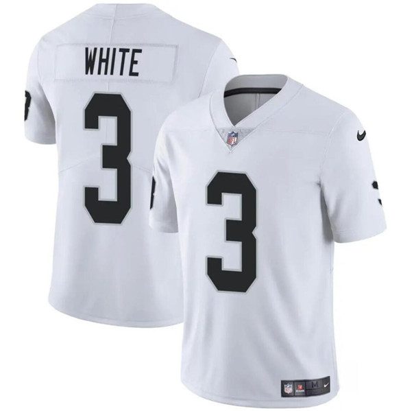 Las Vegas Raiders #3 Zamir White White 2024 Vapor Football Stitched Jersey