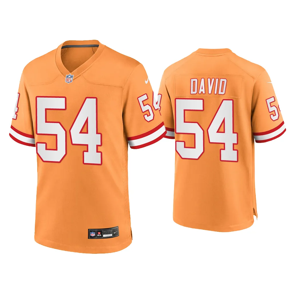 Lavonte David Tampa Bay Buccaneers Orange Throwback Game Jersey