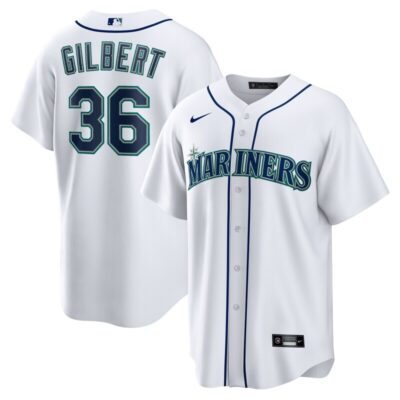 Logan Gilbert Seattle Mariners Home Replica Jersey - White