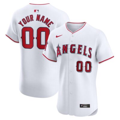 Los Angeles Angels Home Elite Custom Jersey - White