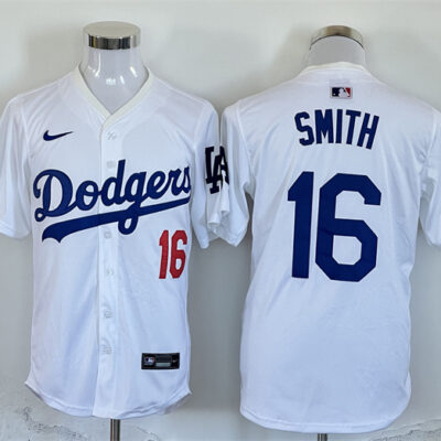 Los Angeles Dodgers #16 Will Smith White 2024 Limited Stitched Baseball Jersey