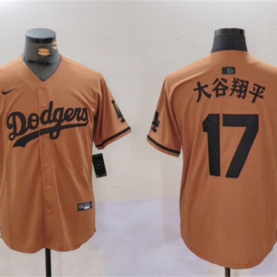 Los Angeles Dodgers #17 Brown Cool Base Stitched Baseball Jersey