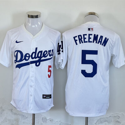 Los Angeles Dodgers #5 Freddie Freeman White 2024 Limited Stitched Baseball Jersey