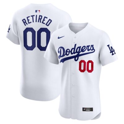 Los Angeles Dodgers Home Elite Pick-A-Player Retired Roster Jersey - White