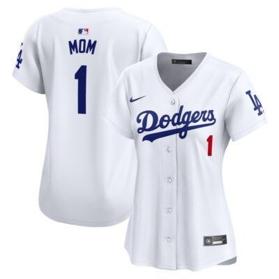 Los Angeles Dodgers Women's #1 Mom Home Limited Jersey - White