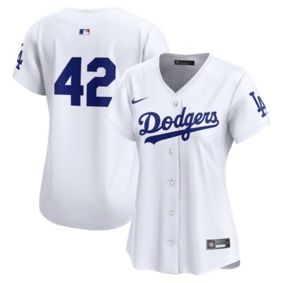 Los Angeles Dodgers Women's 2024 Jackie Robinson Day Home Limited Jersey- White