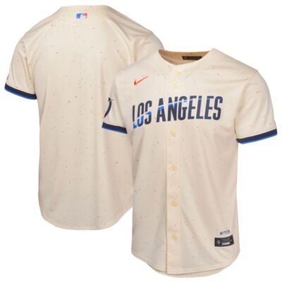 Los Angeles Dodgers Youth 2024 City Connect Limited Jersey - Cream