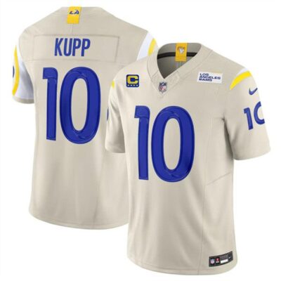 Los Angeles Rams #10 Cooper Kupp Bone 2024 F.U.S.E. With 4-Star C Patch Vapor Untouchable Football Stitched Jersey