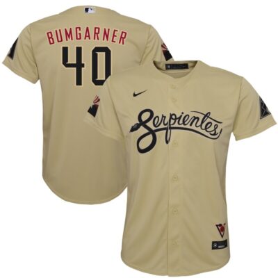 Madison Bumgarner Arizona Diamondbacks Youth City Connect Replica Player Jersey - Sand