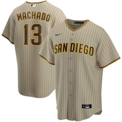 Manny Machado San Diego Padres Alternate Replica Player Jersey - Tan