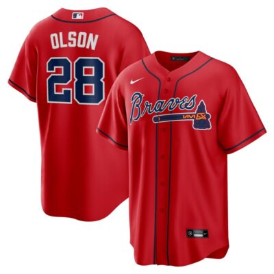 Matt Olson Atlanta Braves Alternate Replica Player Jersey - Red