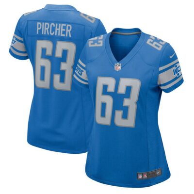 Max Pircher Detroit Lions Women's Team Game Jersey - Blue