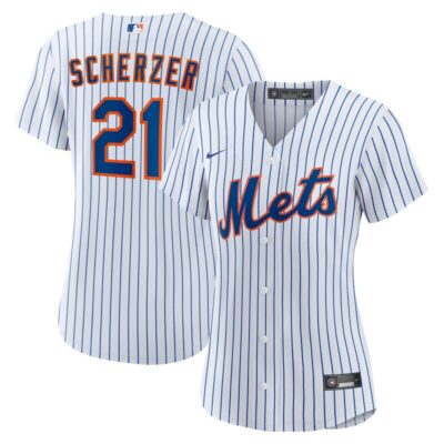 Max Scherzer New York Mets Women Home Replica Player Jersey - White