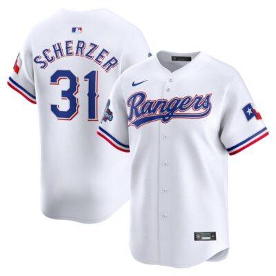 Max Scherzer Texas Rangers Home 2023 World Series Champions Limited Jersey - White