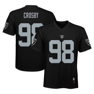 Maxx Crosby Las Vegas Raiders Youth Replica Player Jersey - Black