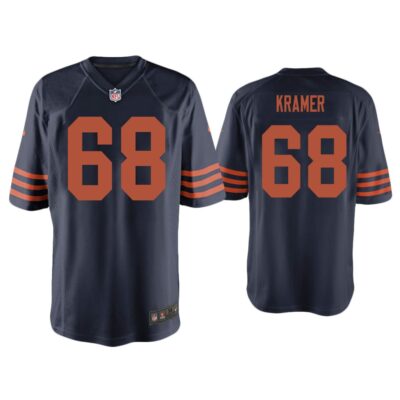 Men Doug Kramer Chicago Bears Navy Throwback Game Jersey