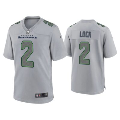 Men Drew Lock Seattle Seahawks Gray Atmosphere Fashion Game Jersey