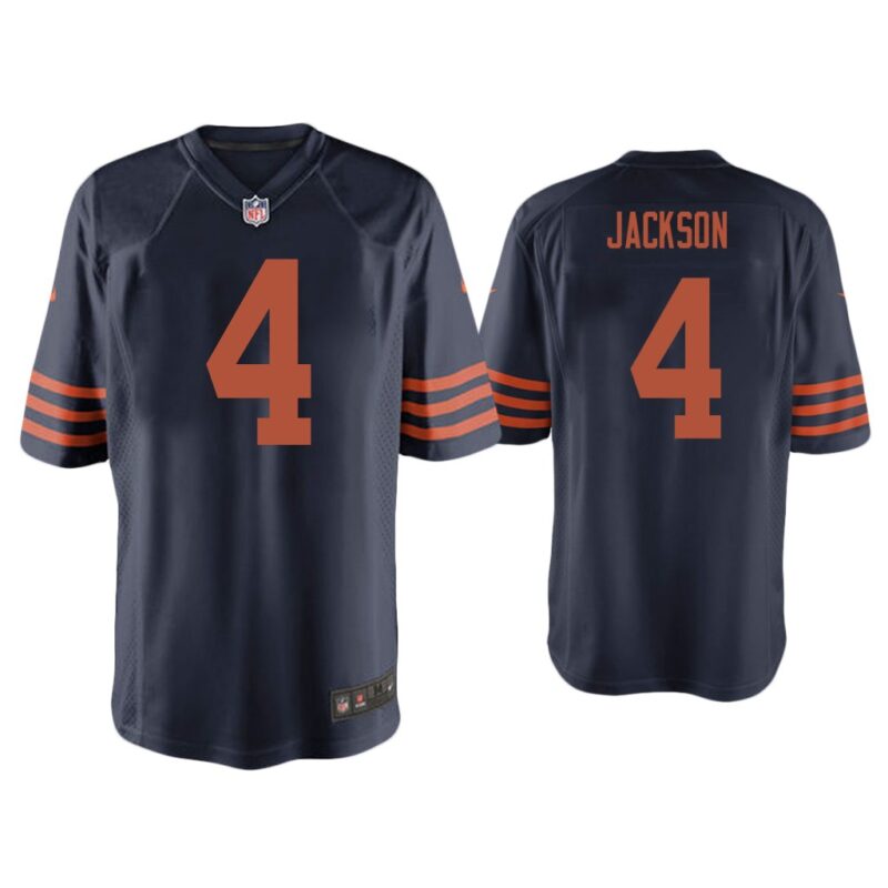 Men Eddie Jackson Chicago Bears Navy Throwback Game Jersey