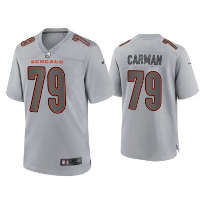 Men Jackson Carman Cincinnati Bengals Gray Atmosphere Fashion Game Jersey