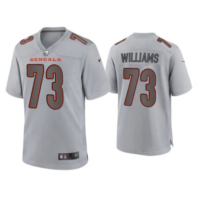 Men Jonah Williams Cincinnati Bengals Gray Atmosphere Fashion Game Jersey