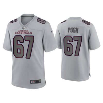 Men Justin Pugh Arizona Cardinals Gray Atmosphere Fashion Game Jersey