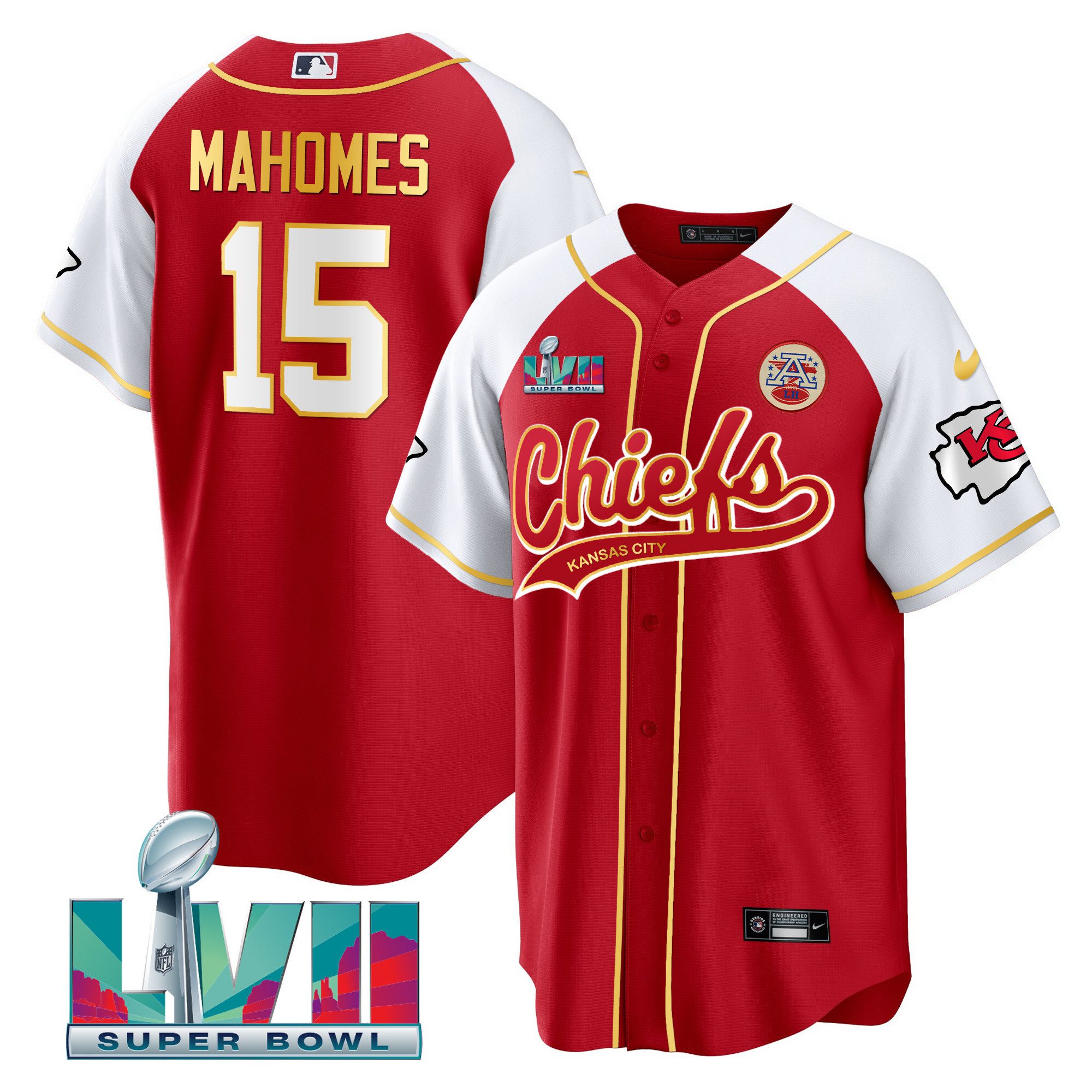Men Kansas City Chiefs Super Bowl LVII Alternate Cool Base Jersey