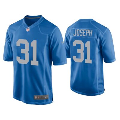 Men Kerby Joseph Detroit Lions Blue Throwback Game Jersey
