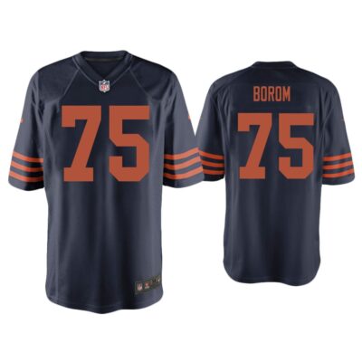 Men Larry Borom Chicago Bears Navy Throwback Game Jersey