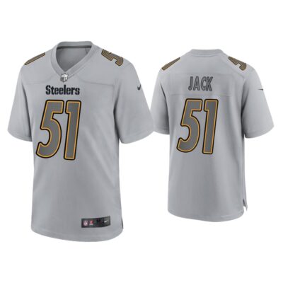 Men Myles Jack Pittsburgh Steelers Gray Atmosphere Fashion Game Jersey