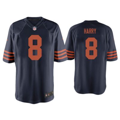 Men N'Keal Harry Chicago Bears Navy Throwback Game Jersey